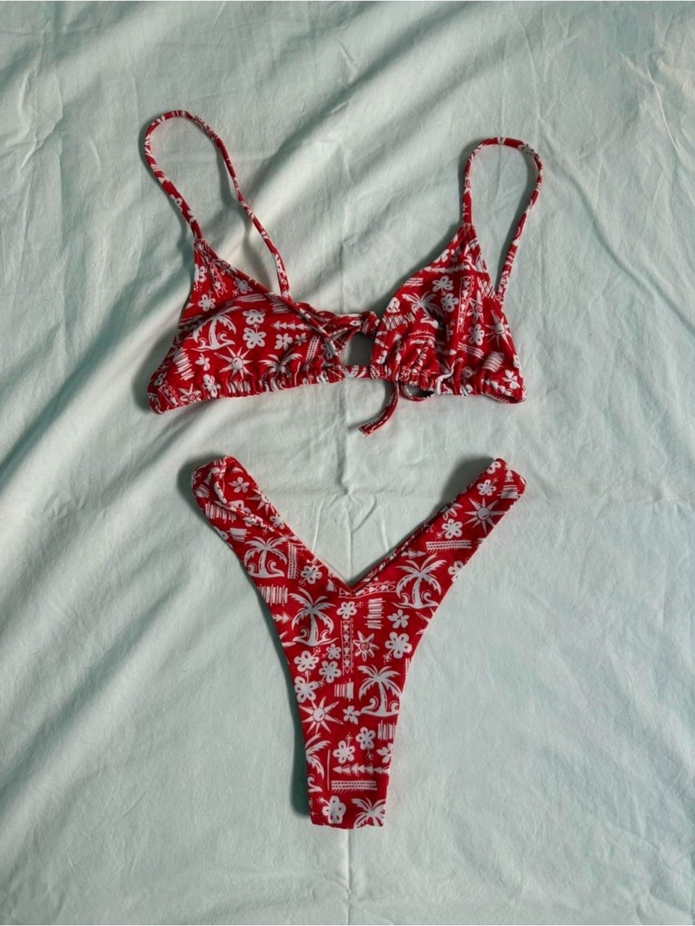 Kulani Kinis red and white bikini